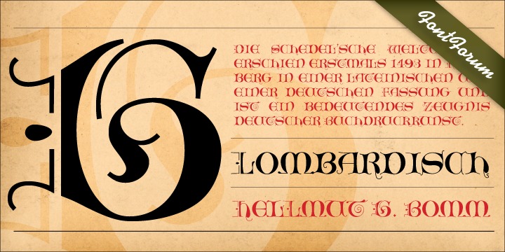 HGB Lombardisch Regular Font preview